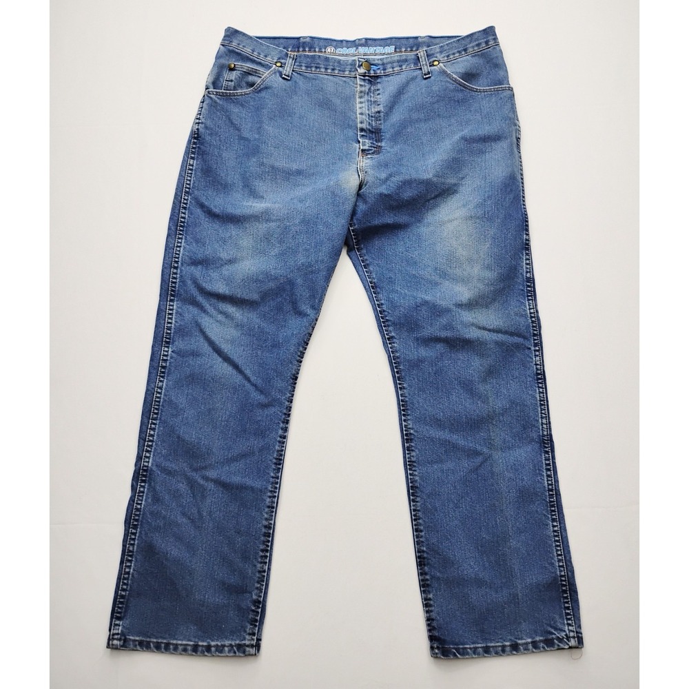 Wrangler 47 Cool Vantage Jeans Mens Size 40x30 Regular Fit Blue Denim Cowboy Cut